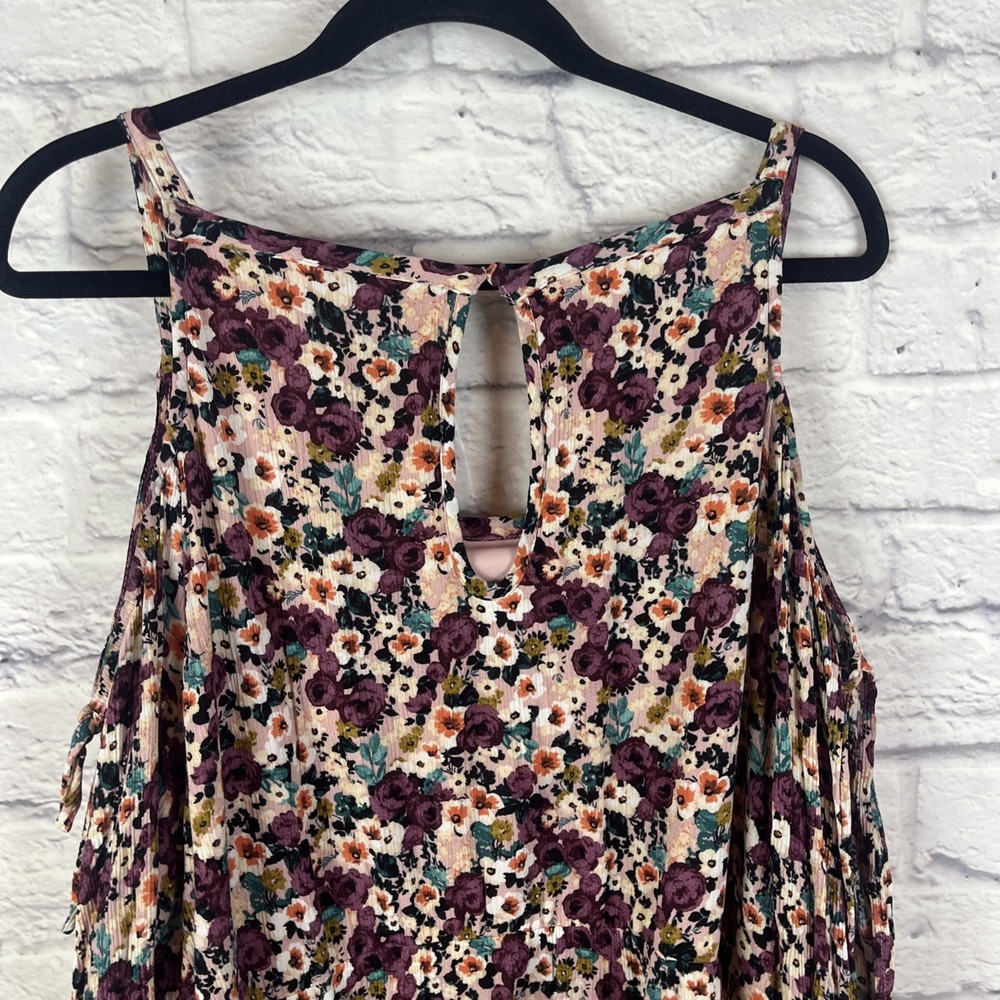 Torrid Whimsigoth Romantic Floral Coquette Cold Shoulder Sun Dress Size 3 - Picture 9 of 11